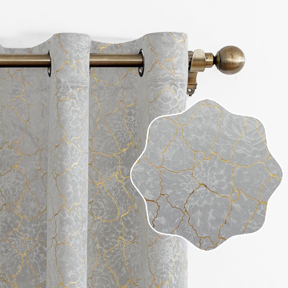Set Van 2 Thermische Verduisterende Gordijnen, 140x145cm, Fluweel Warmte-Isolerende Gordijnen, Geschikt Voor Woonkamer Slaapkamer, Modern Design Met Oogjes, Beige