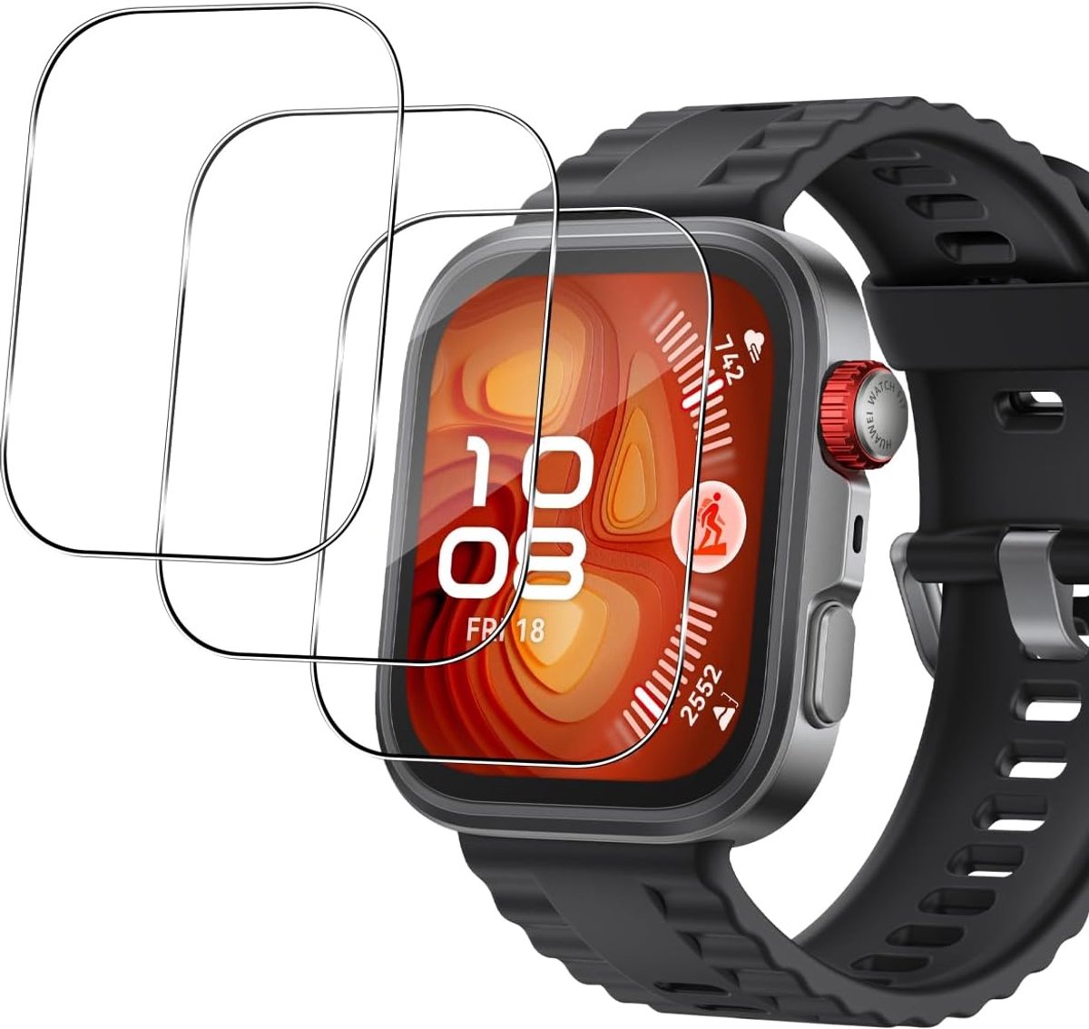 Screenprotector van gehard glas voor Huawei Fit 4 Pro, 3 stuks, waterdichte beschermfolie van gehard glas, 9H hardheid, schermbeschermer, HD, krasbestendig, onbreekbaar, luchtbelvrij, 3 stuks