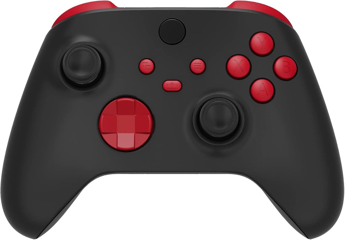 EXtremeRate Knoppen Buttons voor Xbox Serie S X Controller,Vervangende Toetsen LB RB LT RT Bumpers Triggers D-pad ABXY Start Back Sync Share voor Xbox Serie X/S Controller-Passie Rood