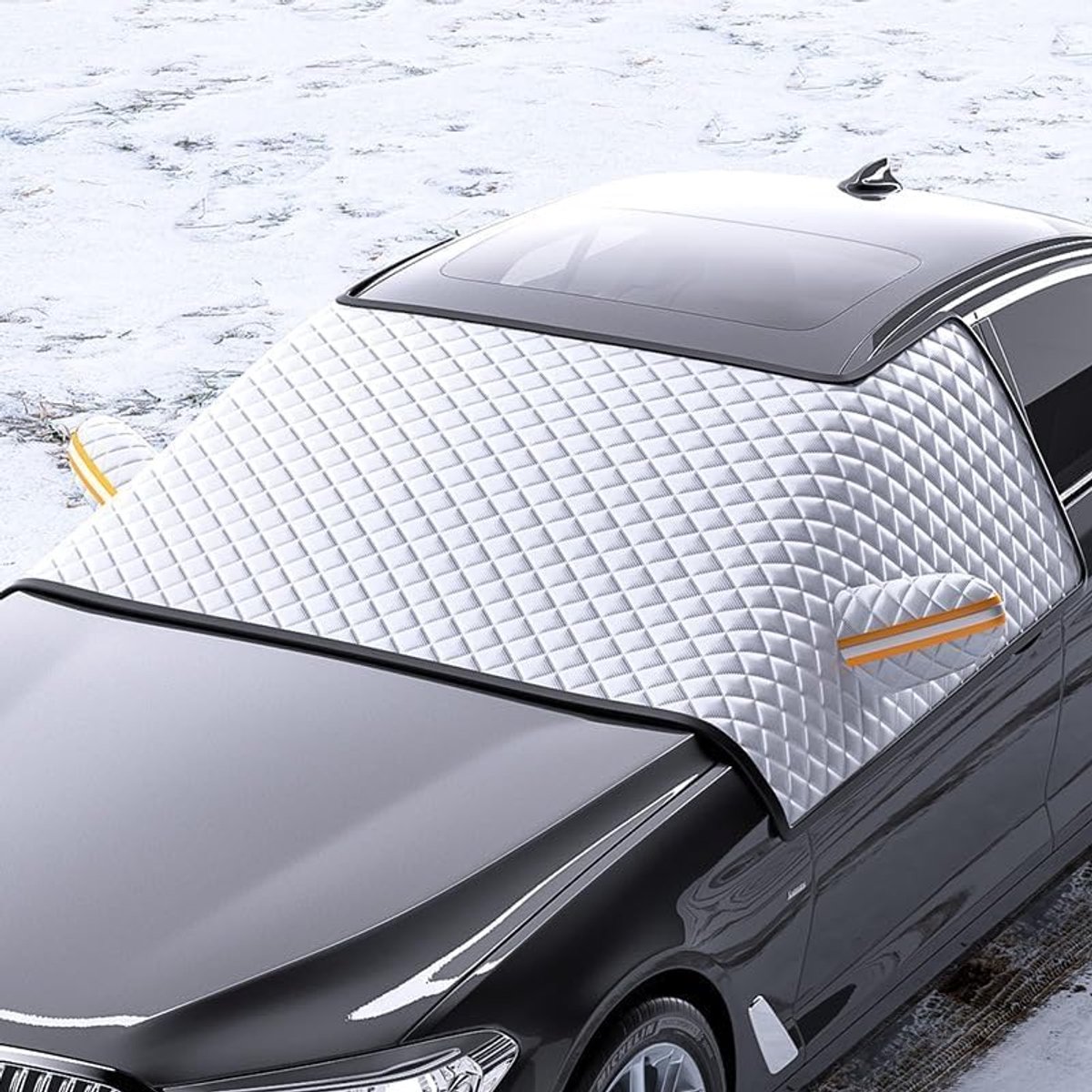Voor, magnetische voorruitvorstbeschermer Sneeuwbescherming autovoorruitafdekking vorstvoorruitafdekking,M