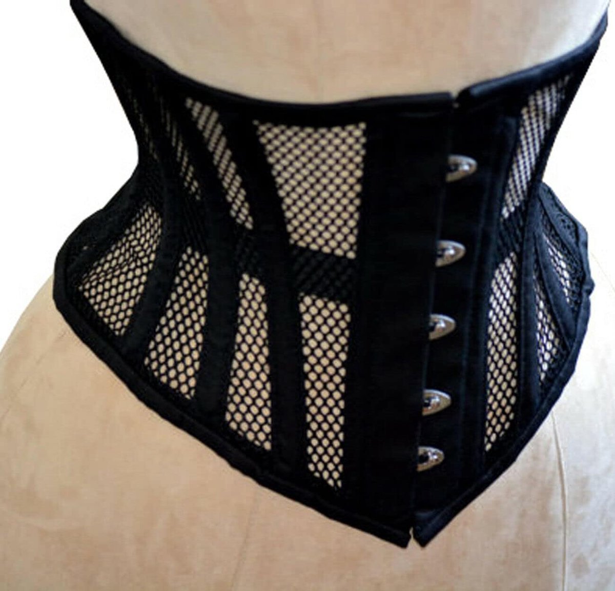 Dames onderborst korset taille trainer mesh korset Halloween mesh korset met sterke veters voor tailletraining en taillevermindering