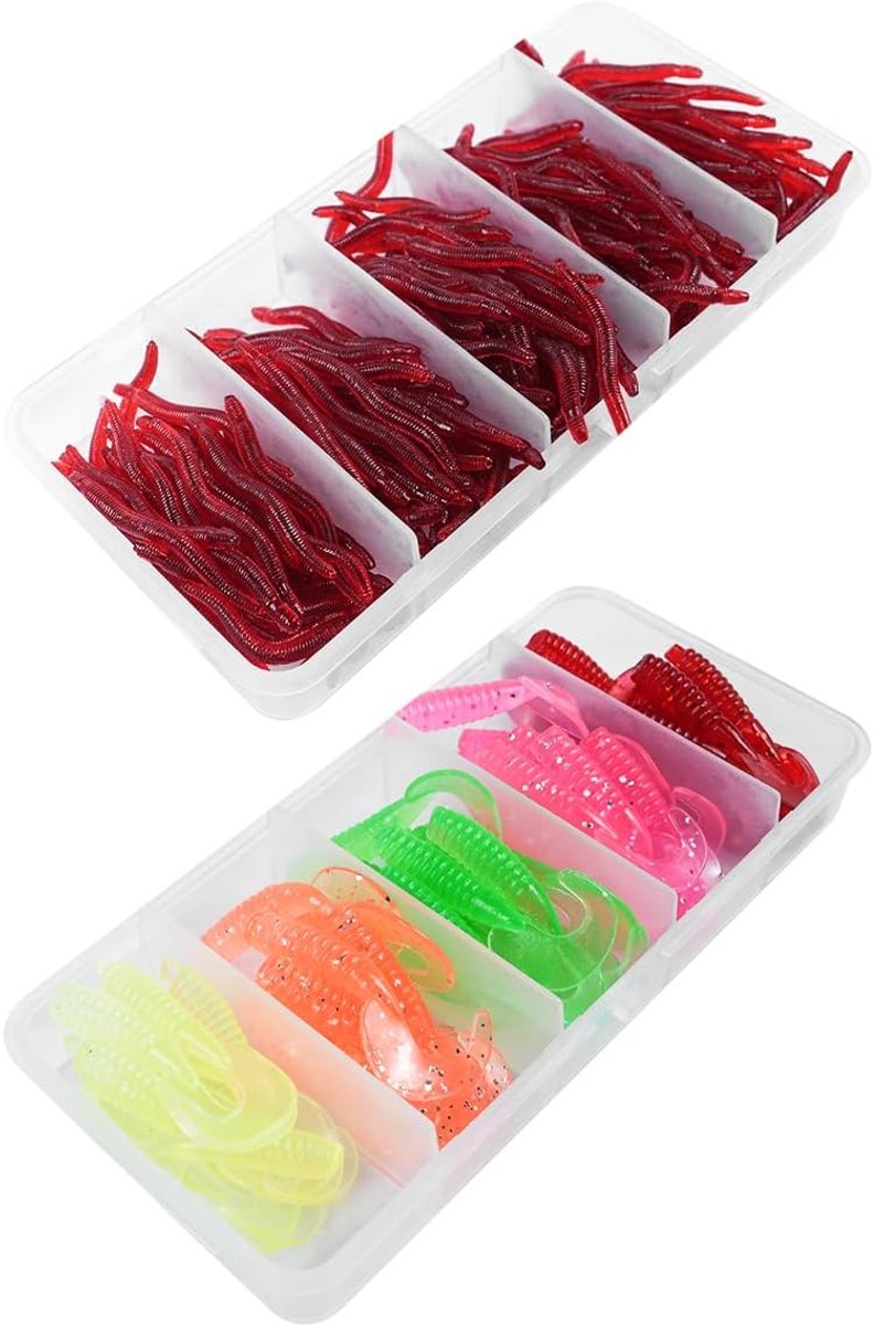 Aardworm Enkele Staart Worm Visgerei Zacht Aas Set Kunstaas Zacht Plastic Kunstmatige Aardworm Enkele Staart Worm Vis Essentieel Aas