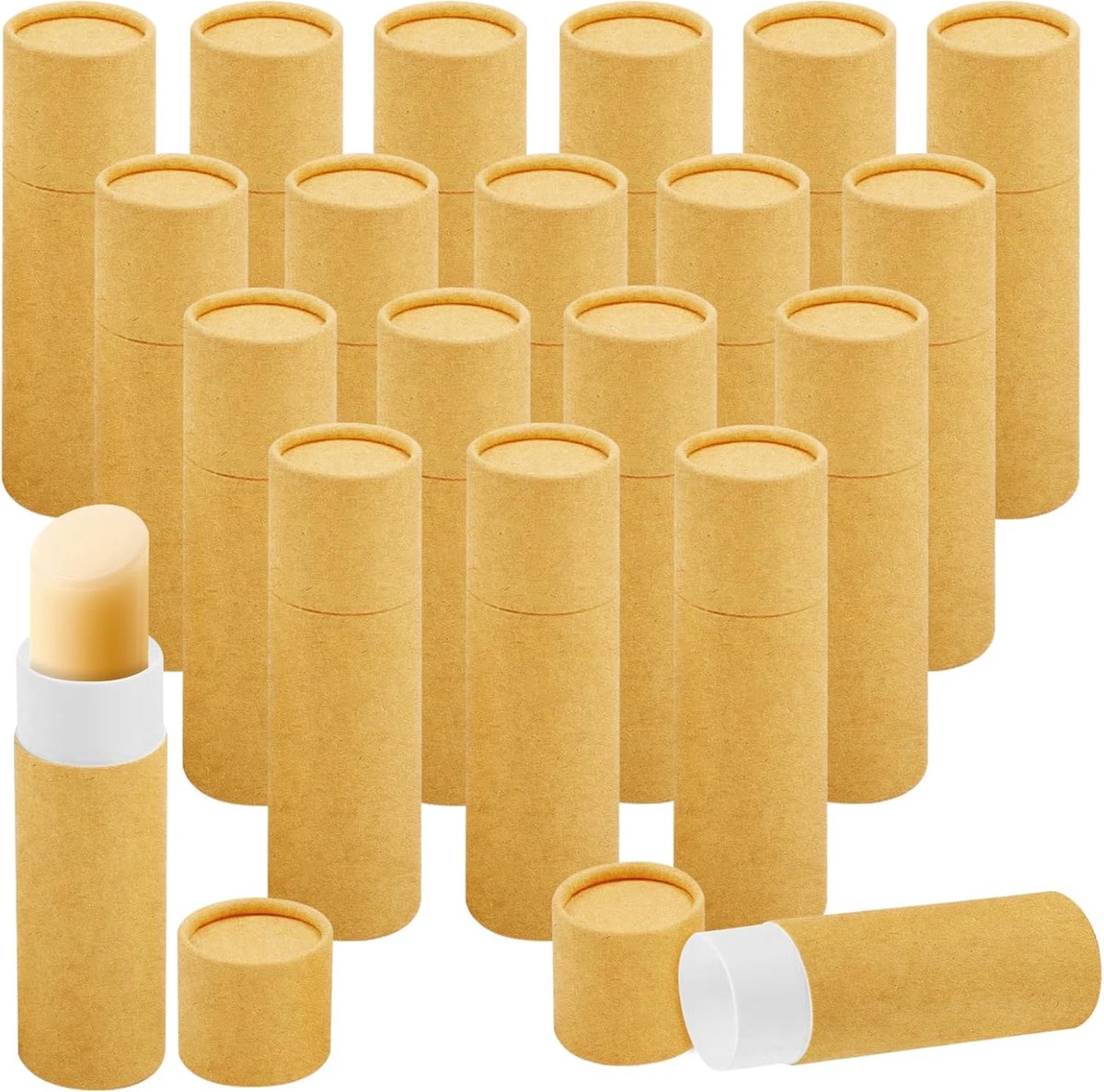 Set van 20 Lege Lippenstiftbuisjes van Karton, Navulbaar met 5 ml voor Cosmetisch Knutselen