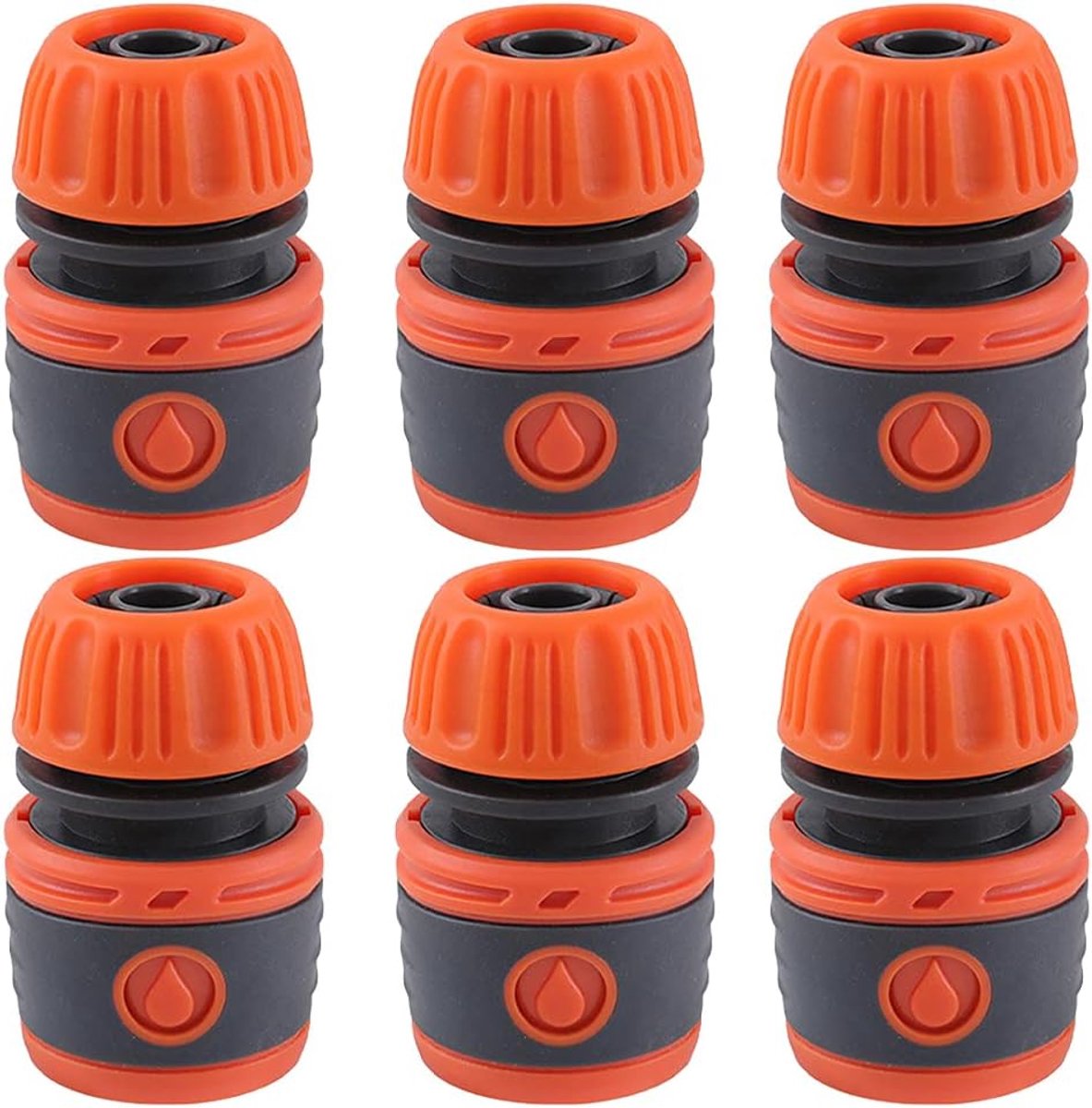 6 Stks 1/2 Inch Tuin Slang Snelle Connector Waterslang Connector Slang Connector Plastic Waterslang Adapter Montage