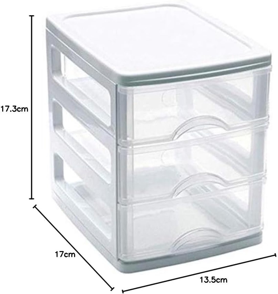 Forte commode met 3 laden, wit