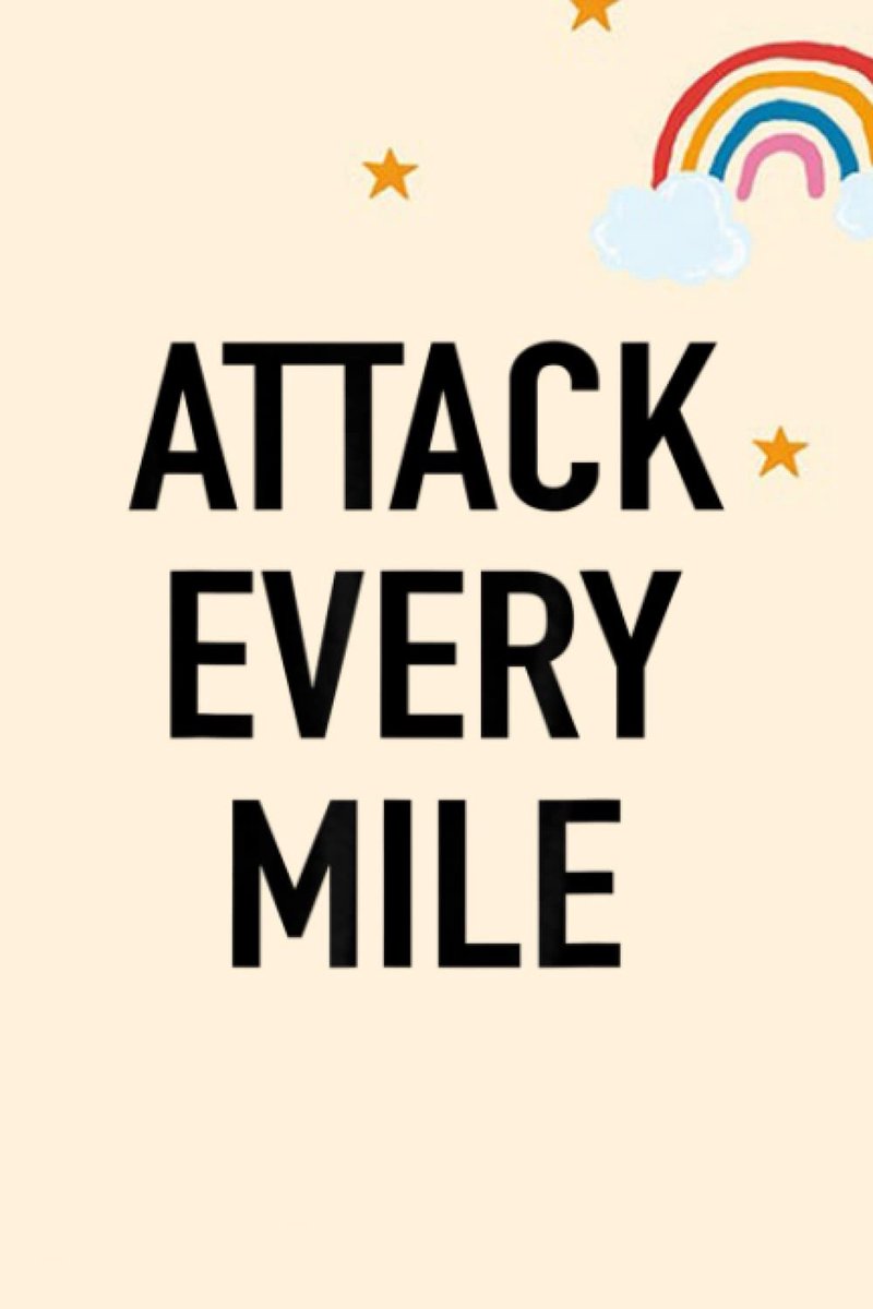 Graph 5 Half Wide | Attack Every Mile - Motivational Running Quote