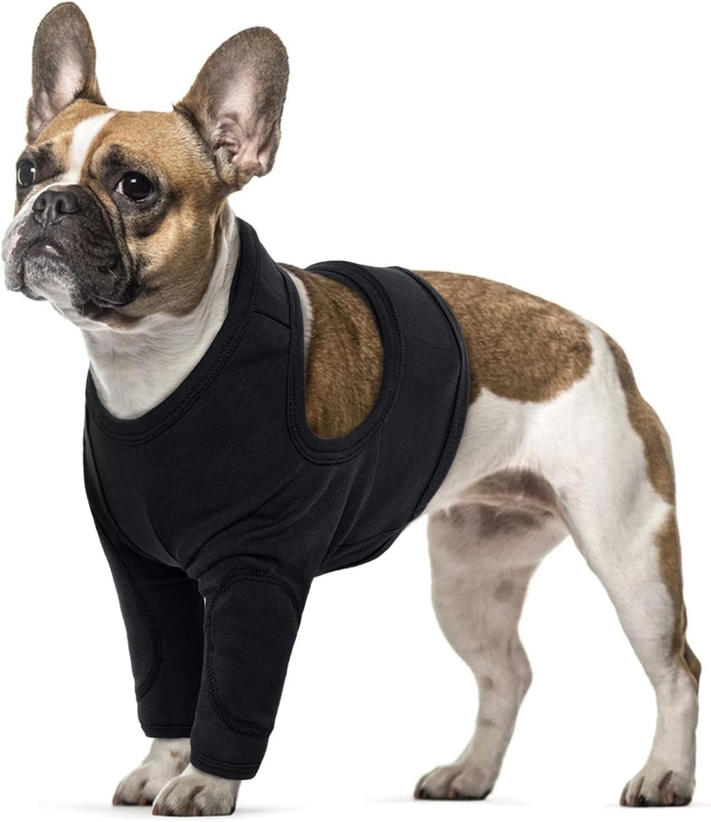 Anti-lek-mouwen voor honden, elleboogbandage, beenbeschermers voor hygroma, elleboog, eelt, drukplekken (zwart, M)