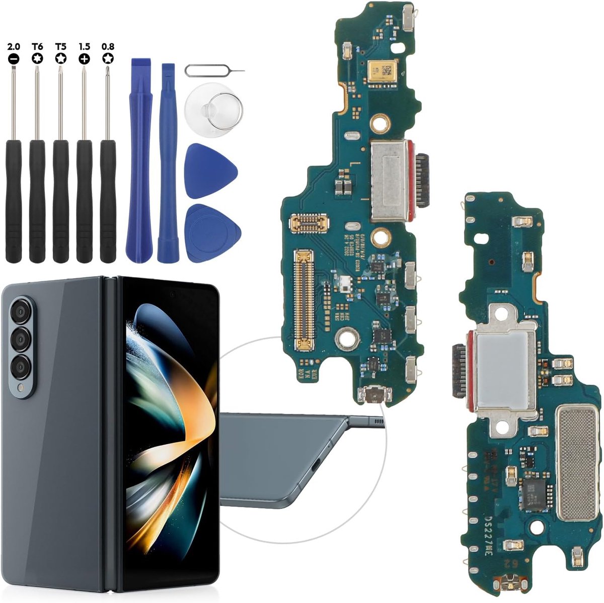 Oplaadaansluiting compatibel met Samsung Galaxy Z Fold4 5G F936B USB dock connector voor Samsung Galaxy Z Fold4 5G F936B flexibele kabel oplaadpoort oplaadpoort vervanging