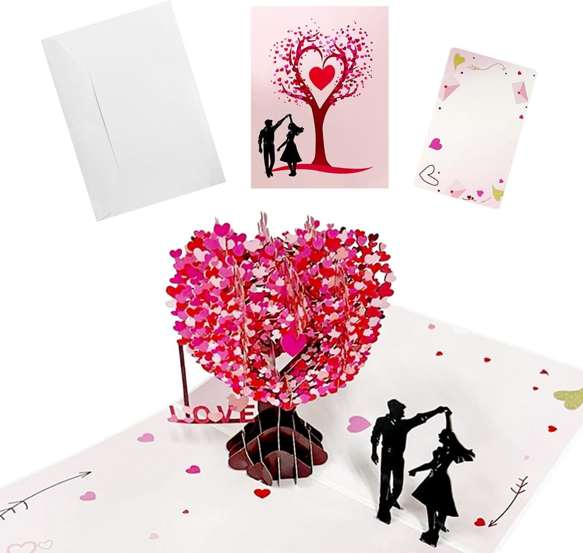 Wenskaarten, 3D-Trimmetica Wenskaarten, Bruiloft Wenskaarten, Geschenken Voor Uitdrukking Van Liefde, Cadeaus Van Koppels.