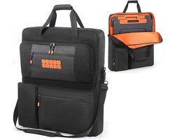 Compatibel met Jackery SolarSaga 100W 200W 200W Bifacial draagbaar zonnepaneel, reisopbergtas voor 2 batterijpanelen met zakken voor oplaadkabel en accessoires