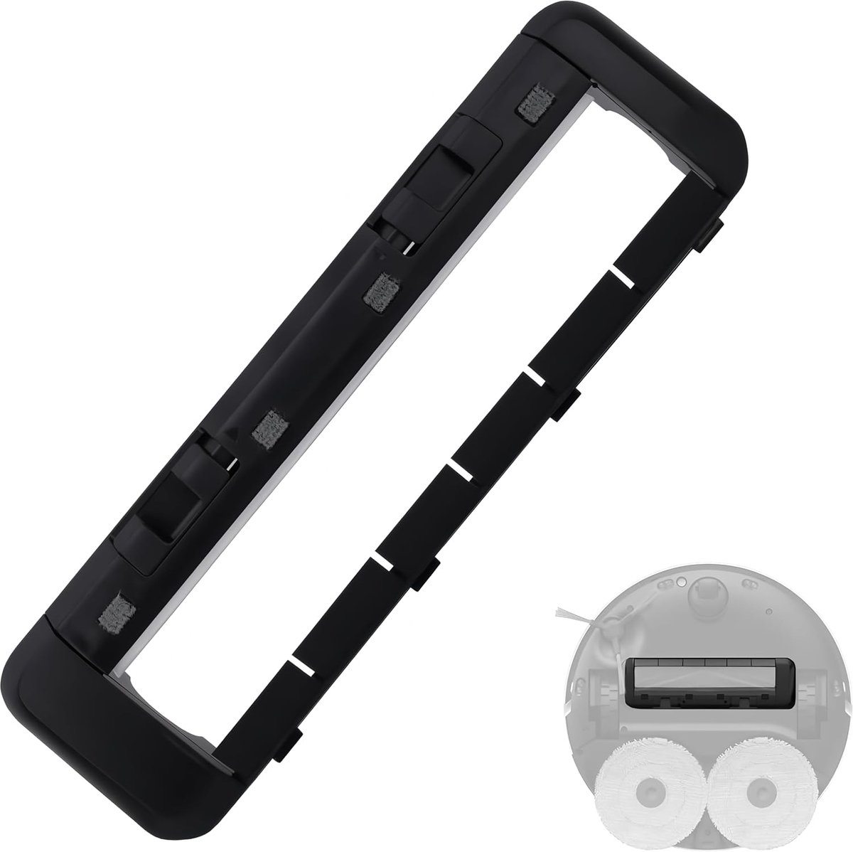 (Upgrade) Für Xiaomi X20+/Dreame Hoofdborstelkap Accessoirekit voor L10s Pro/X40/X30/L20/L40 Ultra Stofzuiger Rolborstelkap Vervangende kap (Zwart) | L20, L40 Ultra, X30, X40 robotstofzuiger, zwart
