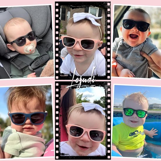 0-24 maanden, gepolariseerd met siliconen band, flexibel, instelbaar, siliconen montuur voor baby's van 0-2 jaar, uv-bescherming — afbeelding 3