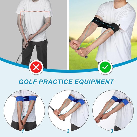 Golfband, trainingsuitrusting, armbanden voor golfarm, lengte breedte, praktische uitrusting, swingcorrectie, golf — afbeelding 4