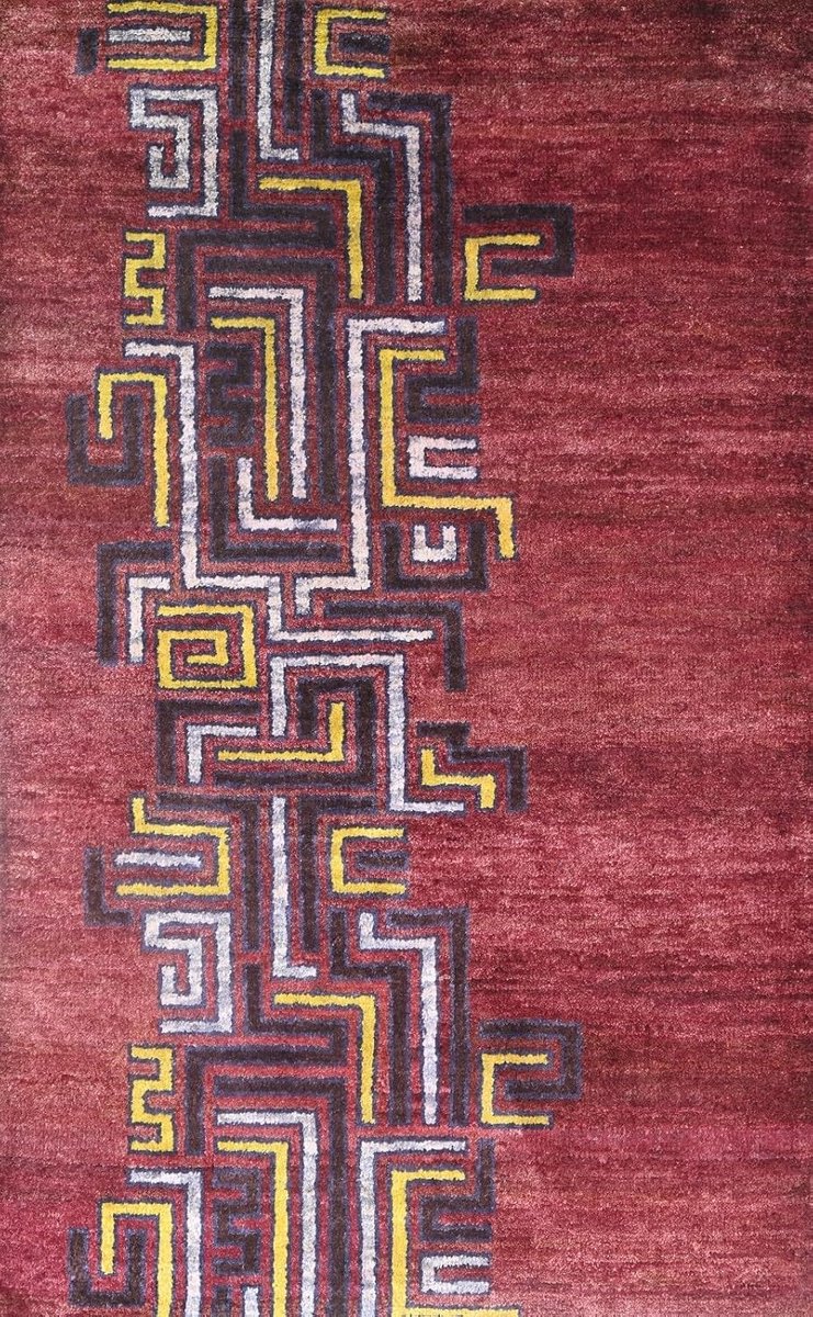 Handgeknoopte wol, 150 x 240 cm, compatibel met vintage rood, woonkamertapijt SH164