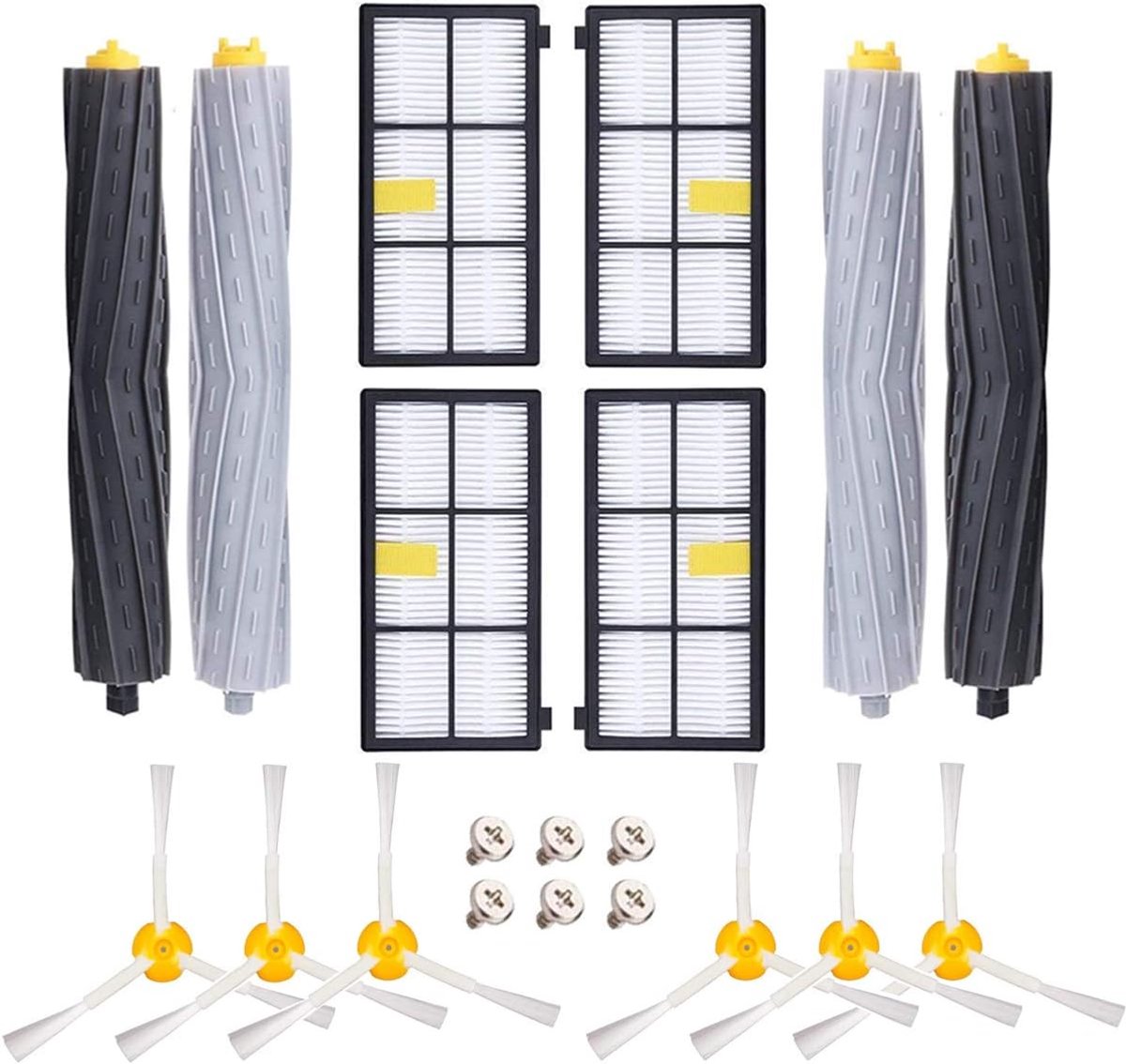 Reserveonderdelen voor iRobot Roomba 800 900 Serie 20-delige kits, onderhoudskit, reinigingskit voor 800 850 851 860 865 866 870 871 876 880 885 886 890 891 896 900 960 966 kg. 980 tot 990 kg
