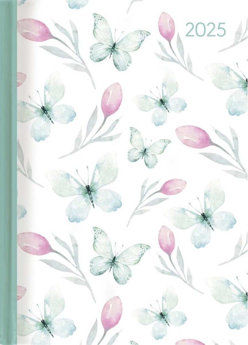 Edition - Ladytimer Butterfly 2025 Taschenkalender, 10,7x15,2cm, Kalender mit 192 Seiten, Notizmöglichkeiten nach jedem Tag, Mondphasen und internationales Kalendarium