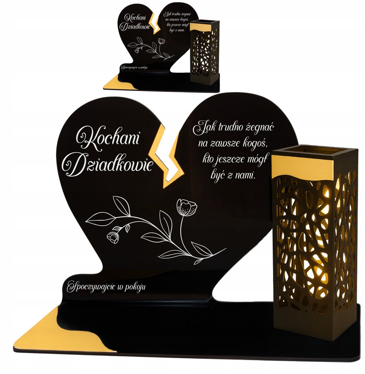 Zonne-graflicht Hart Goud LED voor Begraafplaats - Elegante Herinnering