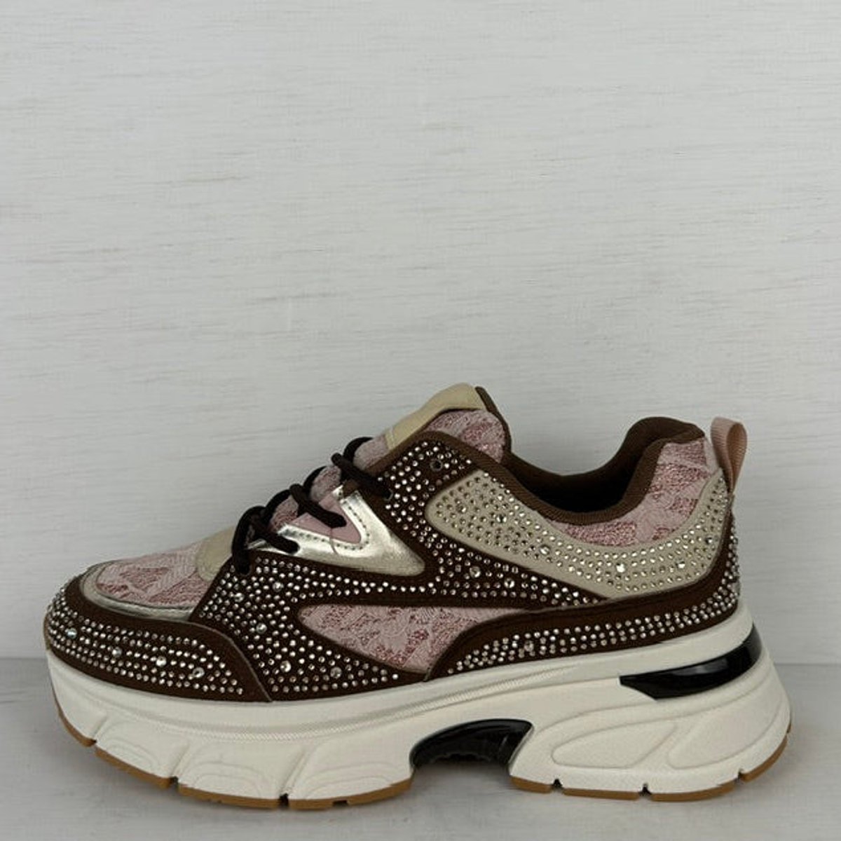 Shiny sneakers met leuk design bruin Bruin / 37