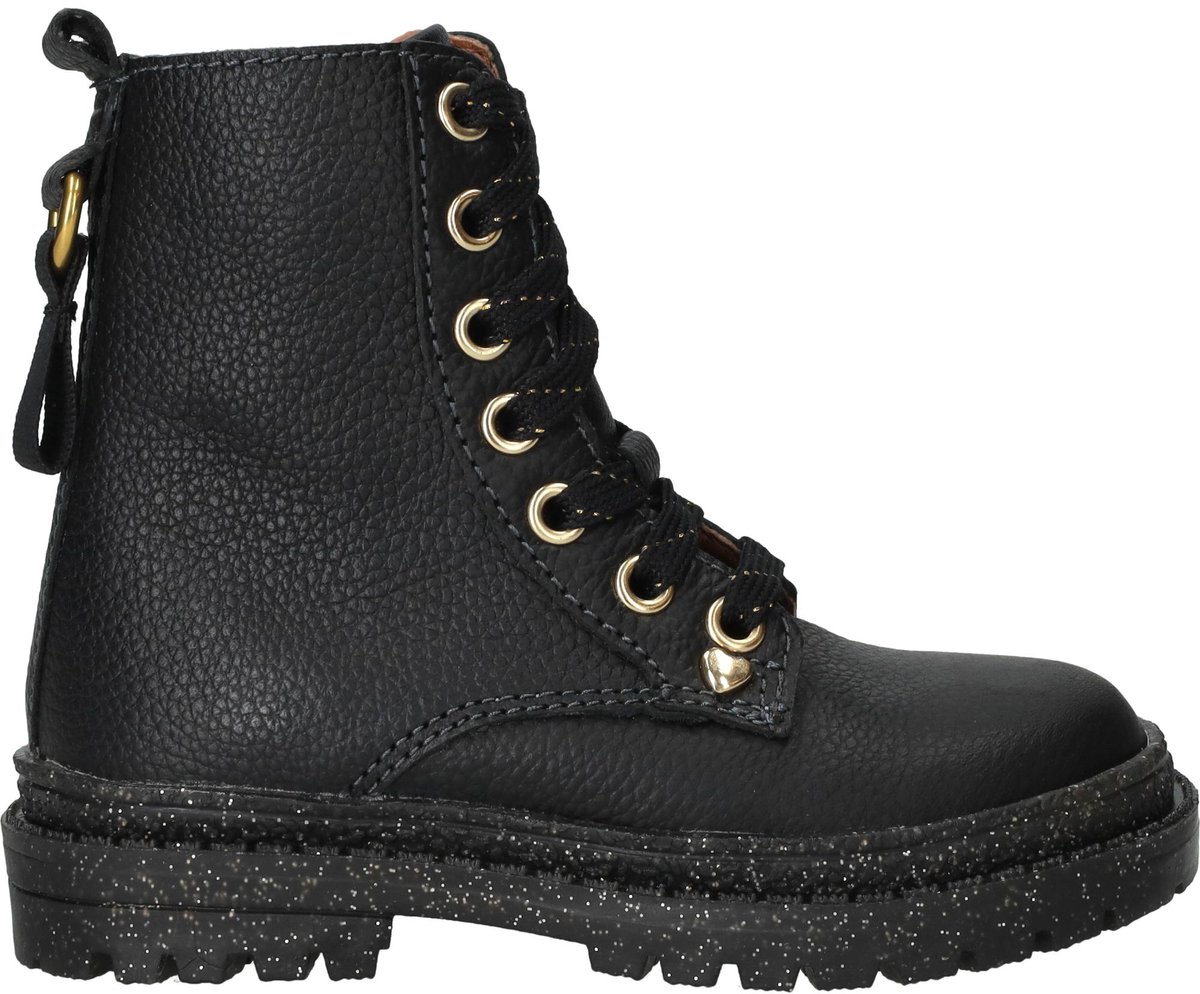 IK-KE Veterboots - Meisjes - Zwart - Maat:28