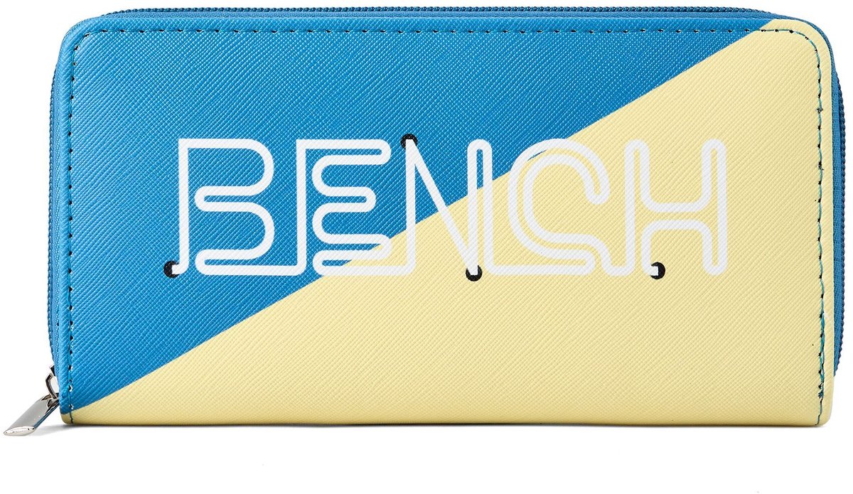 Bench Portemonnee 19 cm - Dames - Horizontaal - mittelblau