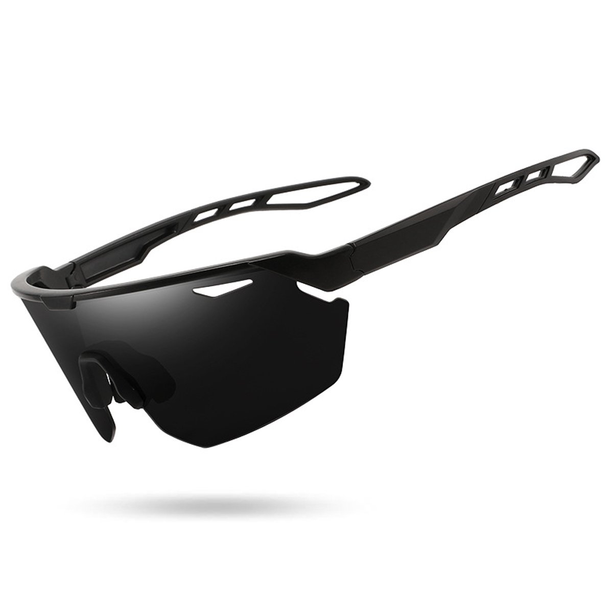 casalora®—Sportzonnebril met polarisatie—22 g—UV400, stofwerend—Antislip neuspads en gebogen pootjes—Unisex—Geschikt voor fietsen, hardlopen, wandelen en autorijden—Inclusief opbergdoos en tas