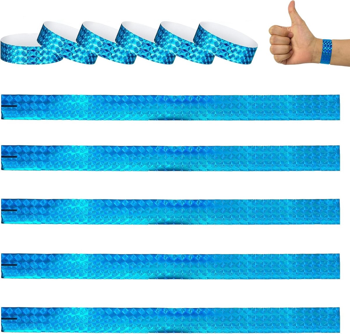 200 Holografische Polsbandjes voor Evenementen en Feesten - Waterdicht