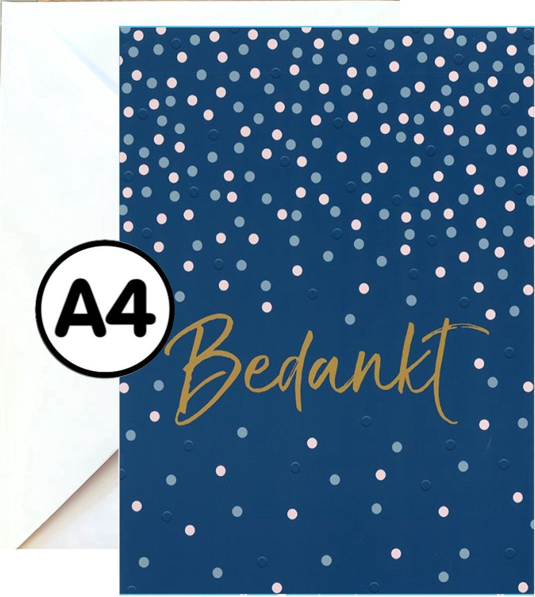 Grote Wenskaart - Bedankt - A4 XXL - Met Envelop