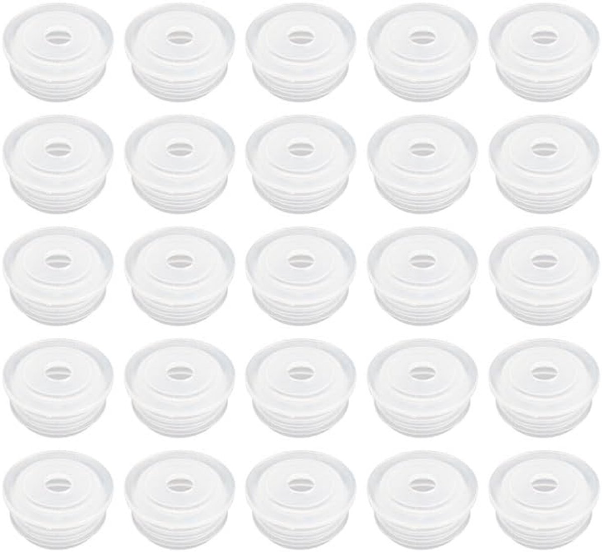 0,59 inch / 13 mm, 25 stuks persflessen adapter pluggen voor vloeibare olie plastic glazen flessen stopper, transparant (10 mm)