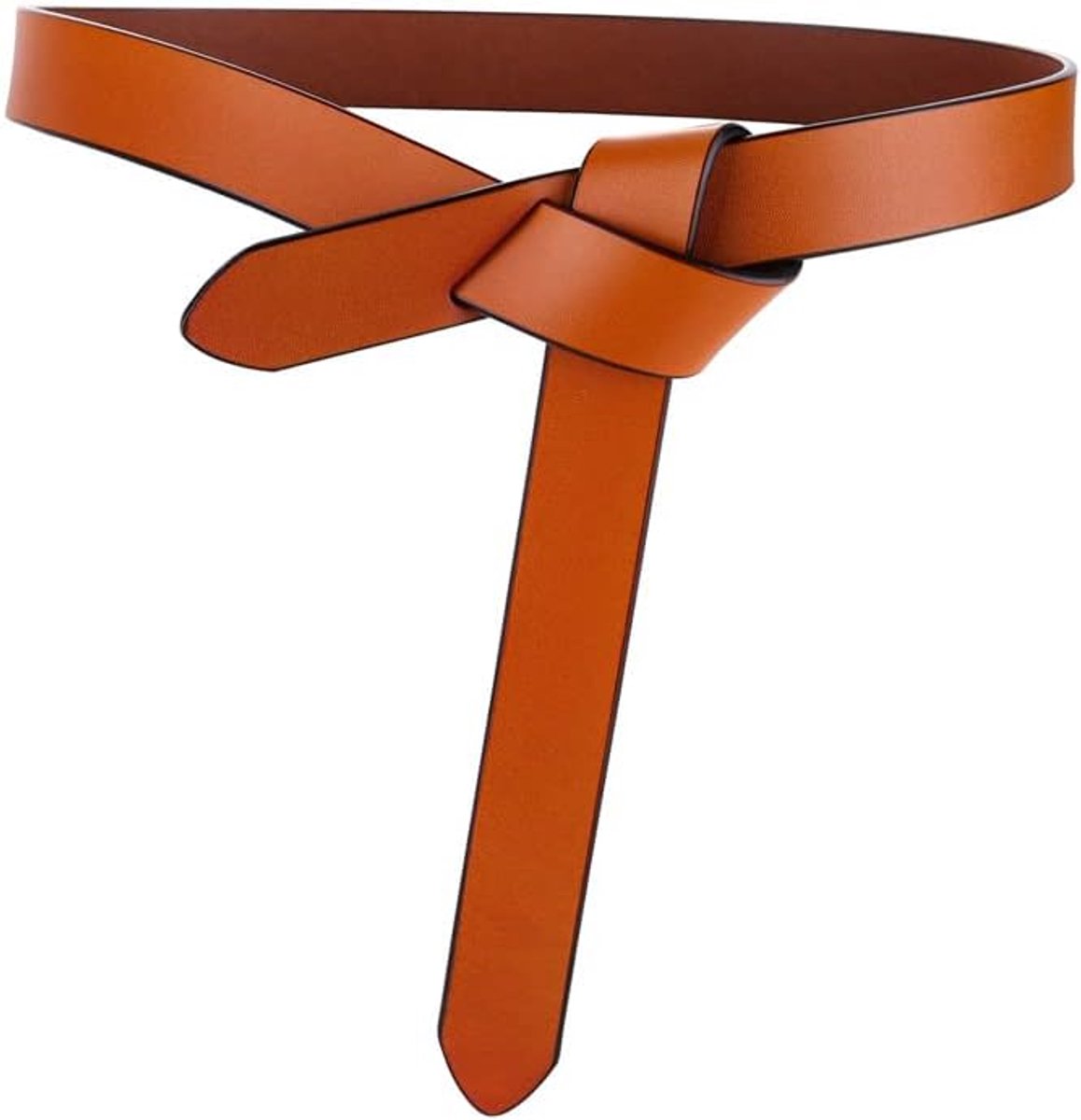 Riem Knoop Echt Leer Elegant Vrouwelijke Accessoire Verstelbare Hoge Taille Minimalistisch Klassiek Zwart, Bruin, 120