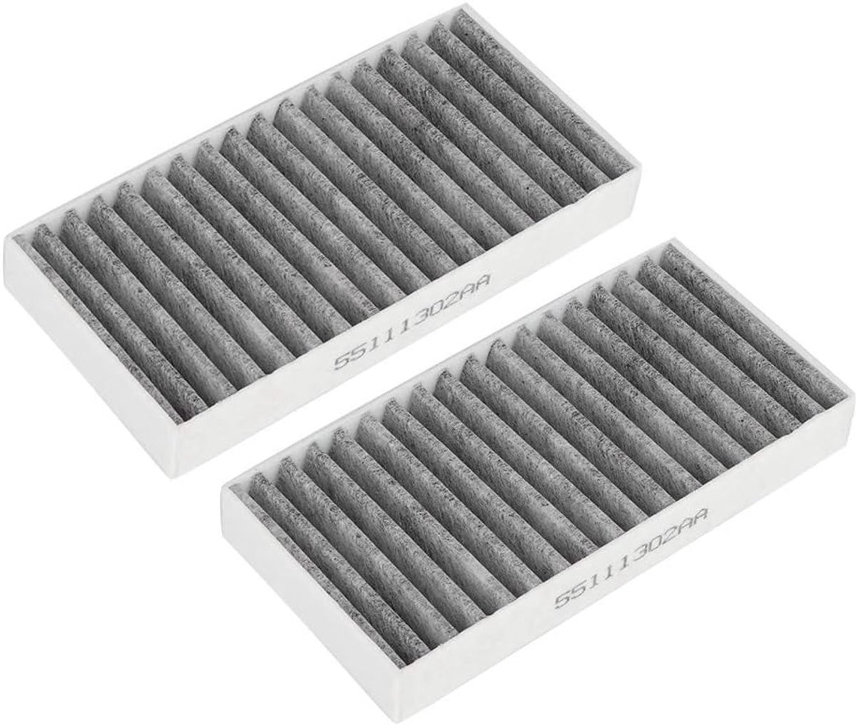 Luchtfilter 2 stuks Actieve kooldoek van de Kabine 55111302AA, 68233626AA Geschikt voor 3.6L 2.8 3.8 3.6 V6