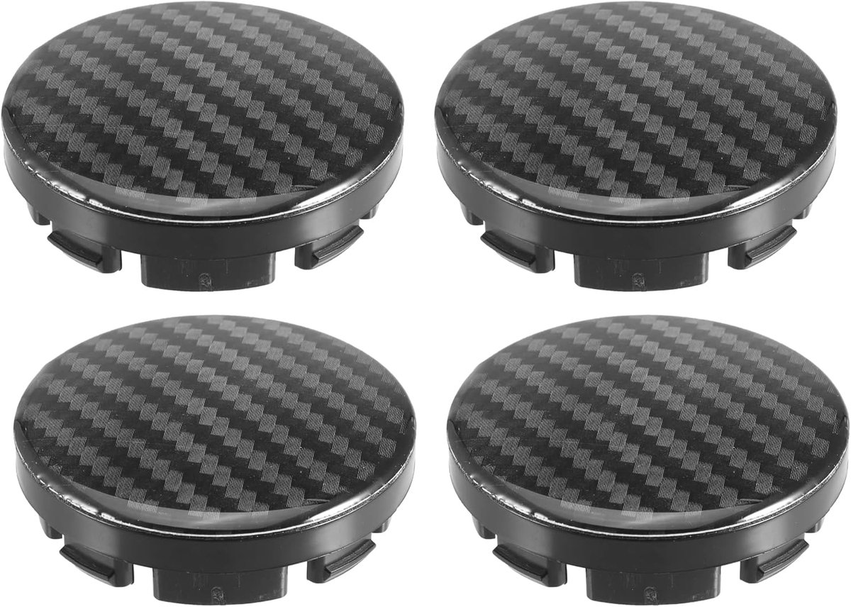 4 Stuks 56mm Wielcentrum Hubcaps Covers Universele Velgen Hub Cap Onderdelen voor Auto Zwarte Basis Buitendiameter: 49mm / 1.93"(D) | 53 mm van clip tot clip, 56 mm buiten, eenvoudige installatie, geschikt voor voor- en achterwielnaven