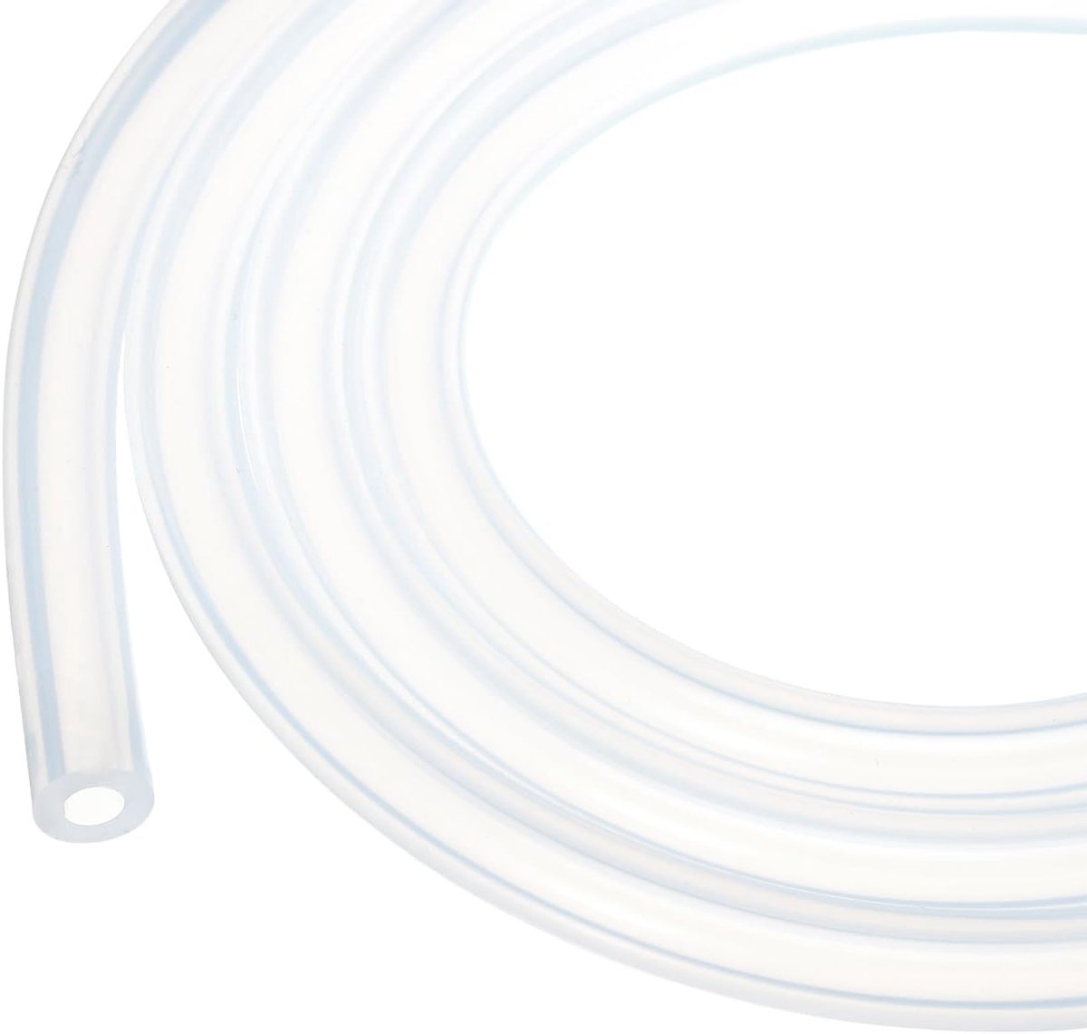 2 m (7 ft) Siliconen slang 5 mm ID 10 mm OD Heldere industriële kunststof slangen Pure siliconen slangen voor pomp Sifonering Drainage Irrigatie Brouwerij, 3/16" x 3/8"