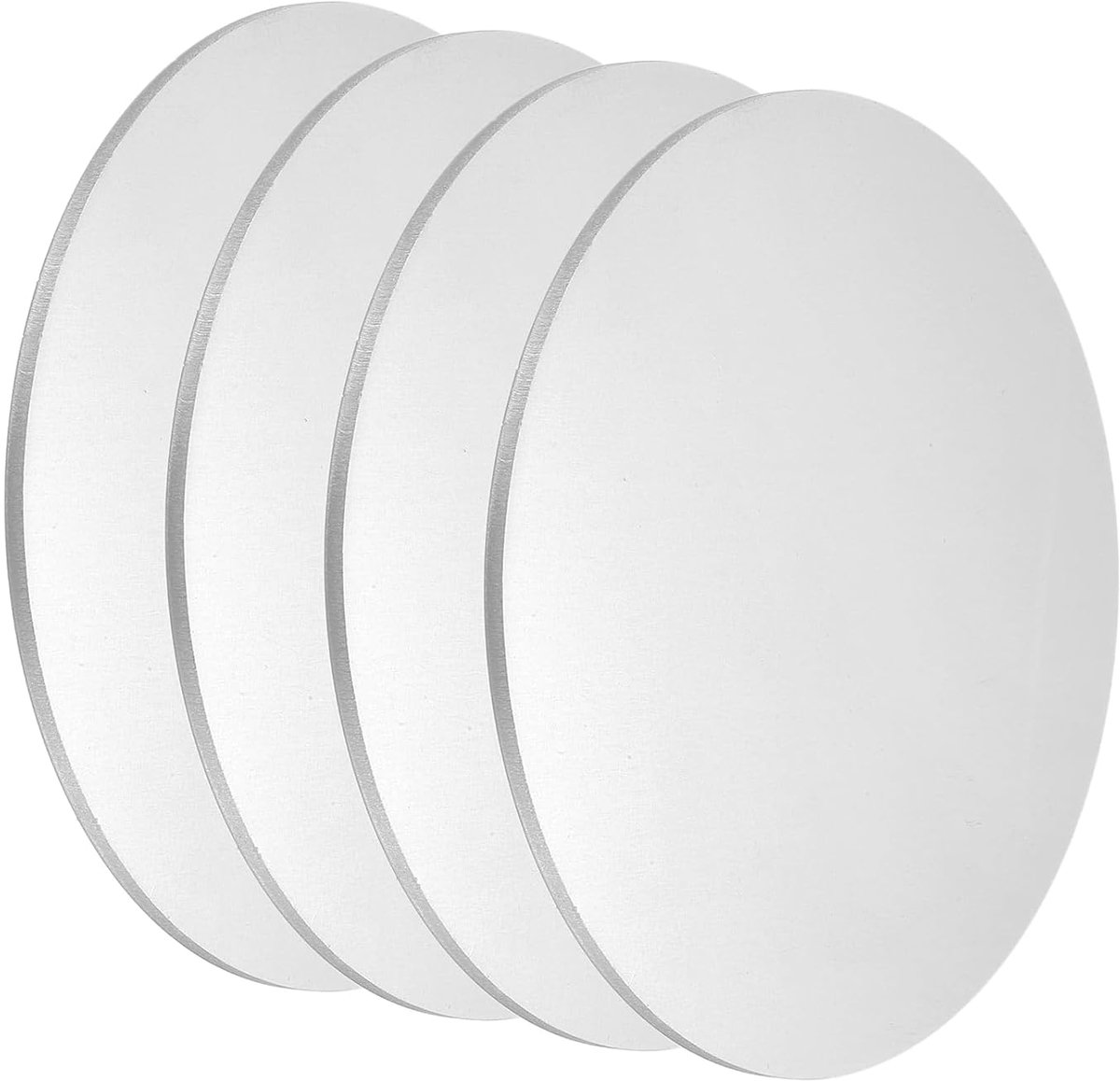 4 stuks aluminium platen, 100 mm, diameter 2 mm, dikte 6061, ronde aluminium platen voor metalen stempels