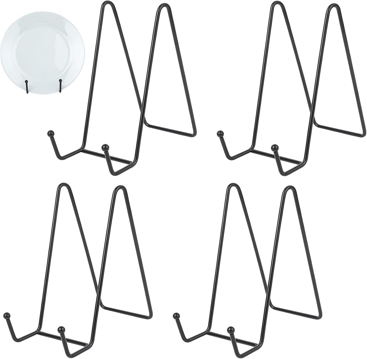 4 stuks Tafelezel, Bordenstandaard Van Metaal, 15 Cm, Bordenhouder, Standaard, Tafelschildersezelstandaard, Metalen Boekenstandaard, Leesstandaard