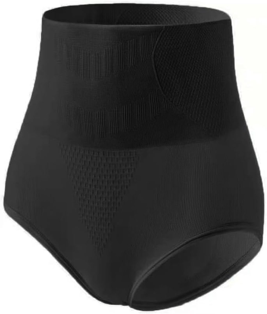Unterhose Damen Shapewear Miederhose Hoher Taille Bauchweg Unterhose Miederslip Figurformende Unterwäsche Nahtlos Hoher Bund Slips (Schwarz L)