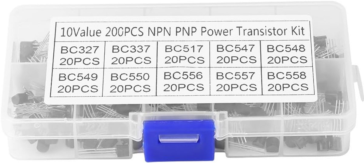 200 stuks 10, Transistor Assortment Kit Drie Pin TO-92 BC327-BC558 Waarden Assortiment DIY Lot Integrated Circuit Bc557+Transistor npn bc550 bc517 bc547 t NPN PNP, #614