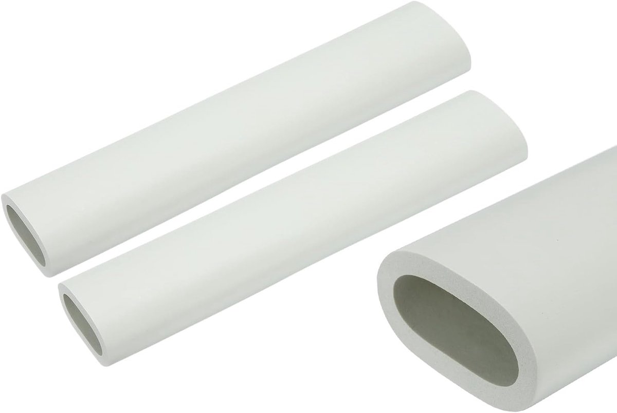 Buisisolatieslang voor buizen, 32 mm, ID, 44 mm, OD-schuimbuis voor gripsteun, 2 stuks, wit