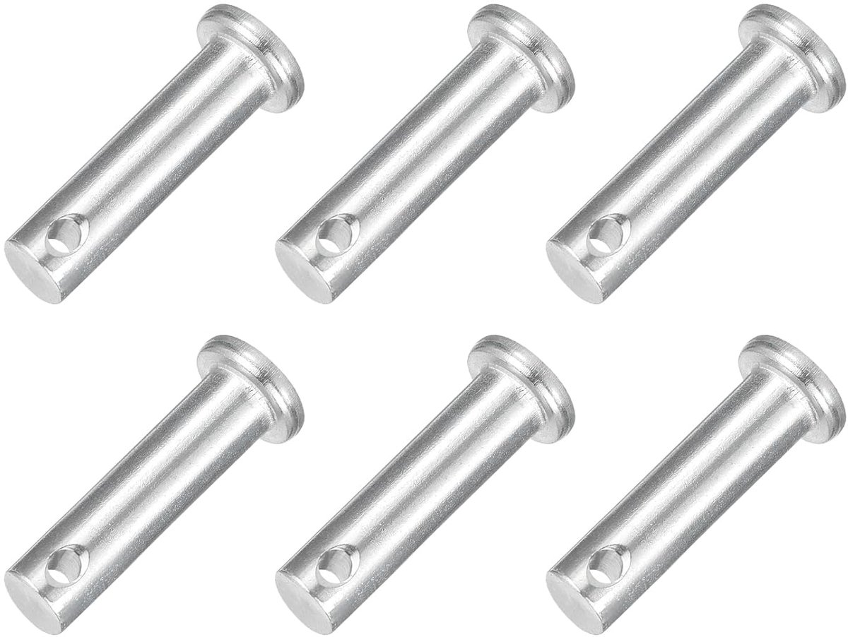 6 stuks 5/16" x 1-3/16" Single Hole Clevis Pins, 304 Roestvrij Staal Platte Hoofd Clevis Pins Hitch Pin Voor Trailer Latch, Mechanics Repair, Industriële Apparatuur