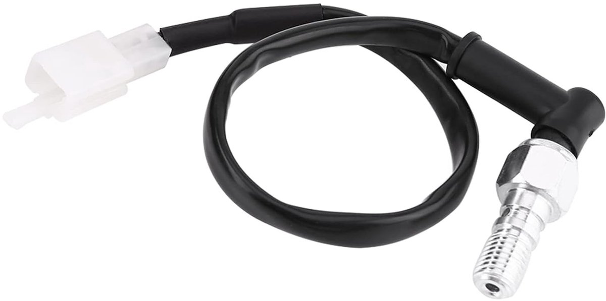 Universele Hydraulische Remdrukschakelaar Holle Bout Remlichtschakelaar met 2-pins Stekker en Ringen voor de Meeste Motorfietsen (Dikke draad M10 * 1,25 MM)