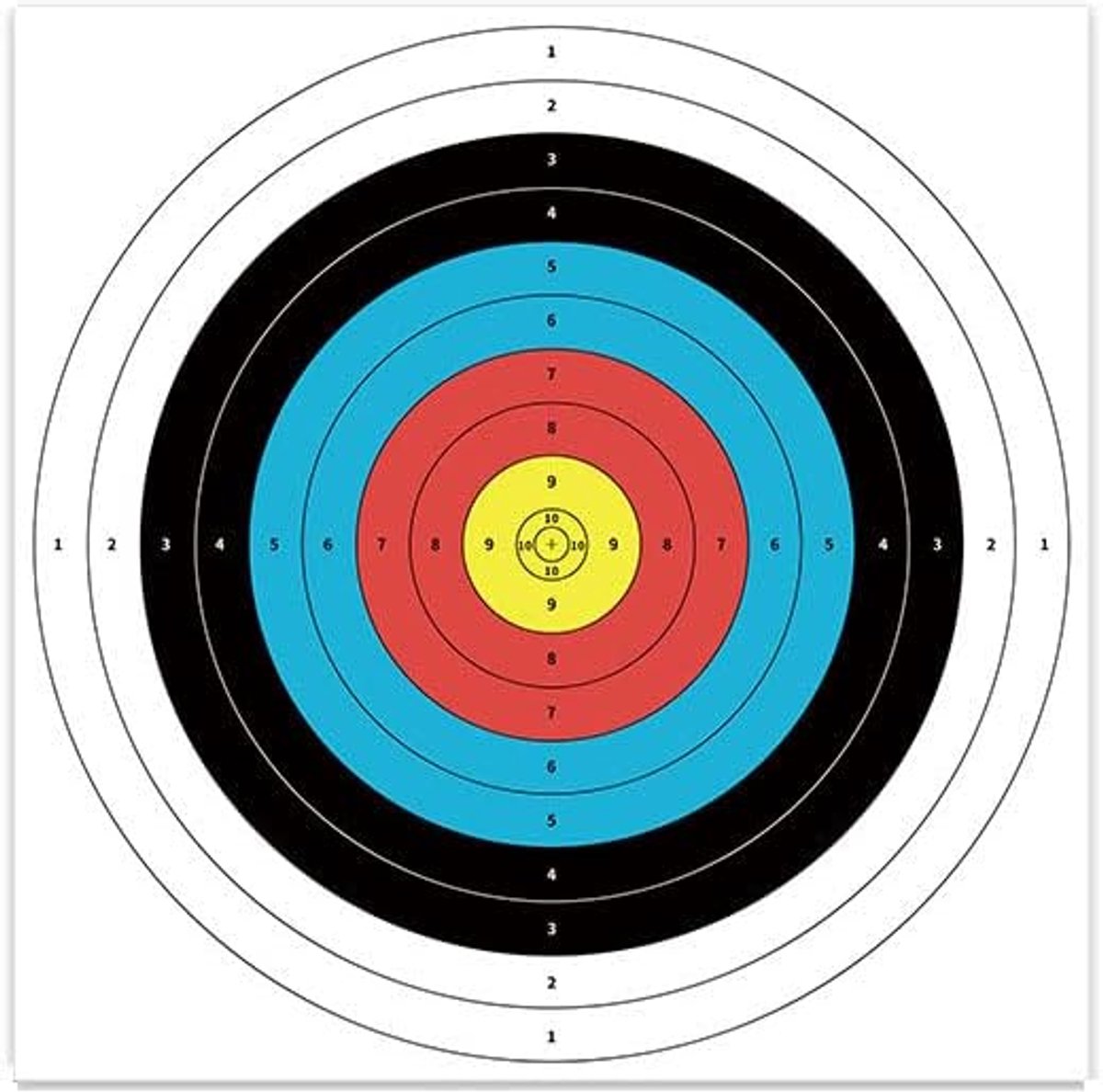 Zalati 10 stuks dartboard papier reserveaccessoires voor darttraining - 40 x 40 cm