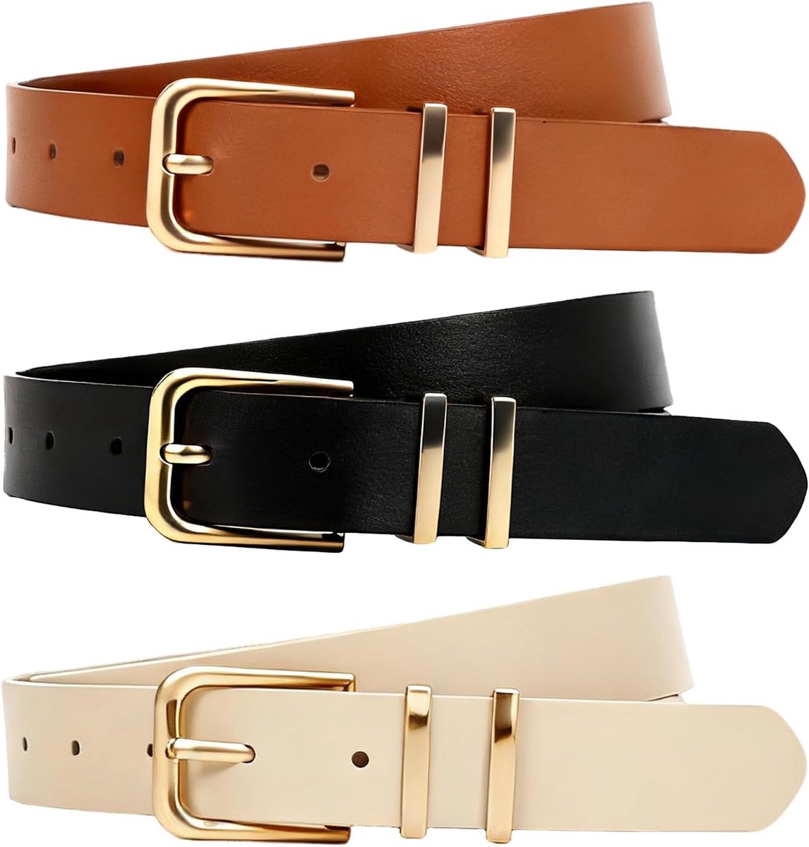 Riem voor dames, verstelbare riem leer, retro klassieke tailleriem, voor jurken, vrijetijdsbroeken, jeans