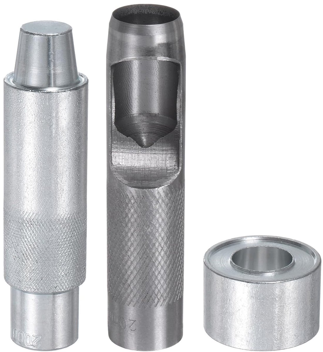 Gatstans oogjes 20 mm geperforeerd leer hol 20 mm gereedschap installatie gereedschap voor het instellen van ogen staal 45# basis tassen stof kleding handwerk