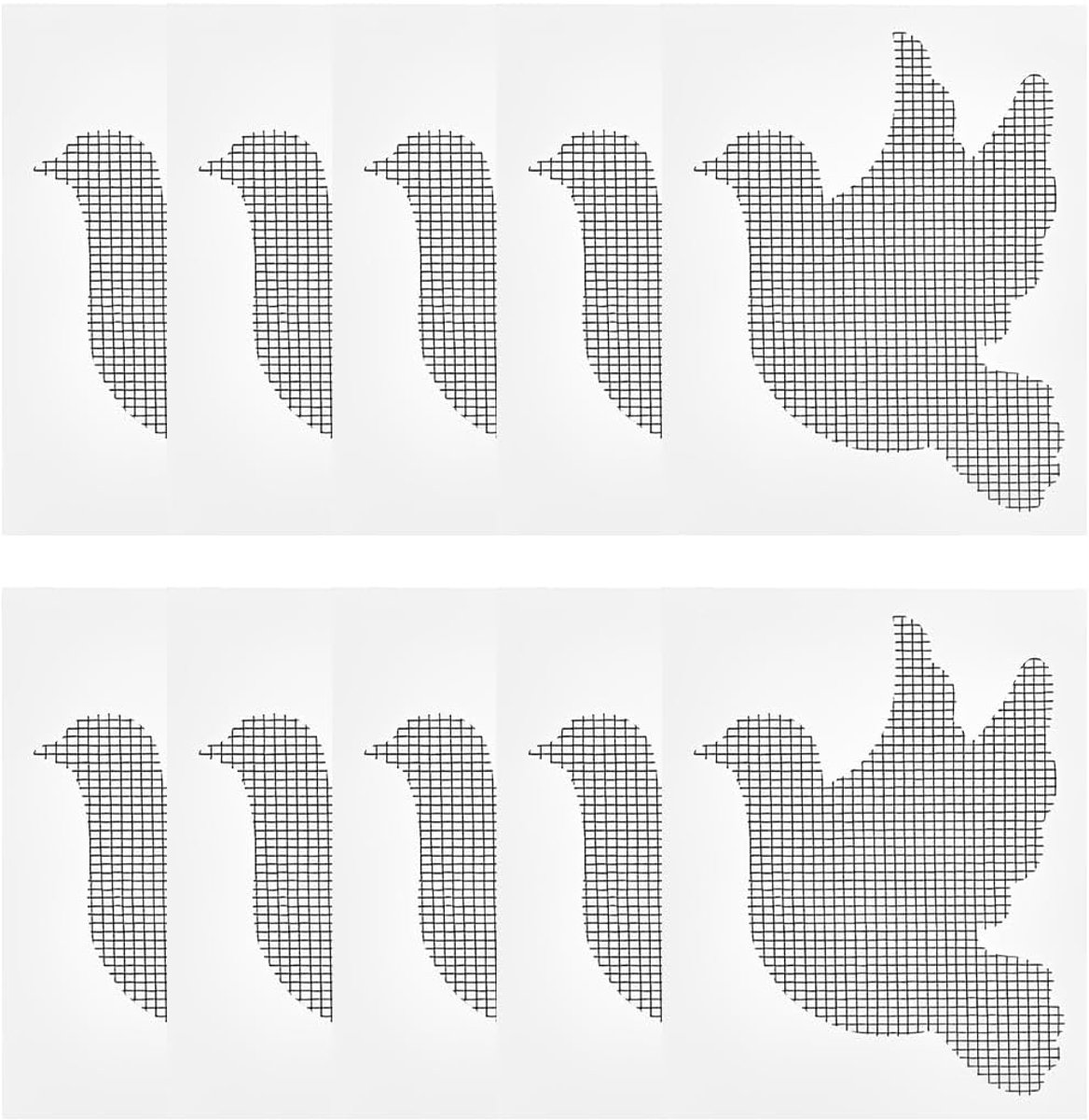 10 stuks stickers voor het repareren van muggennetten in duifvorm, transparante pleisters, zelfklevend, afneembaar, eenvoudig op insectenwerende netten en ramen aan te brengen