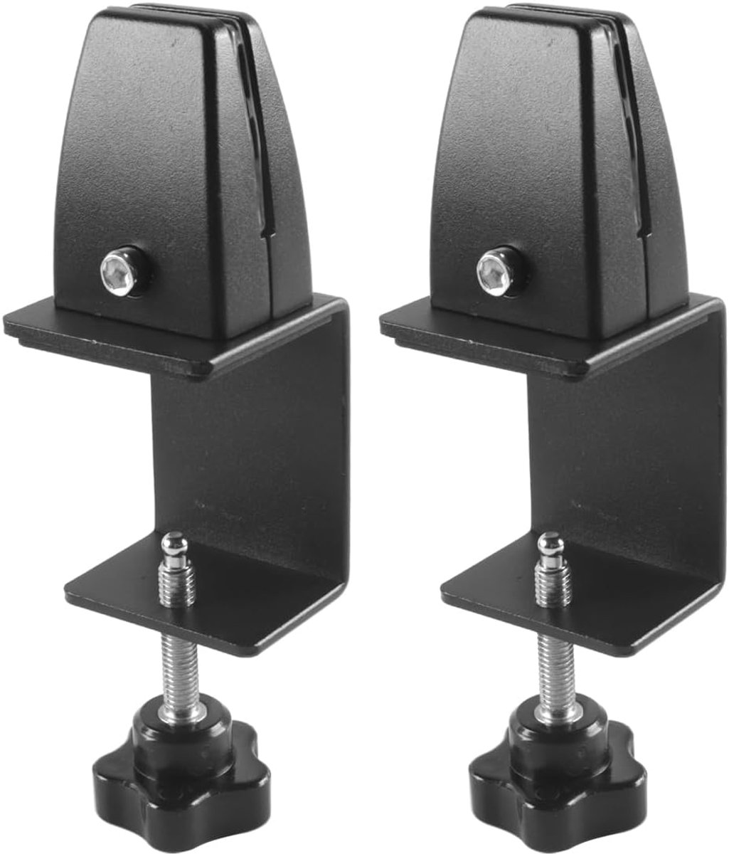 2 stuks bureauklem, scheidingswand, zichtbeschermingscliphouder, schermafscherming, tafelklem, zwart