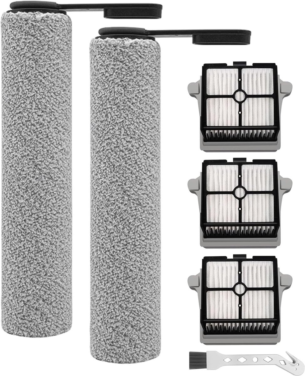 Reserveonderdelen voor Tineco Floor One S7 PRO / Floor One S6 intelligente draadloze stofzuiger, 2 rolborstels, 3 HEPA-filters, 1 reinigingsborstel