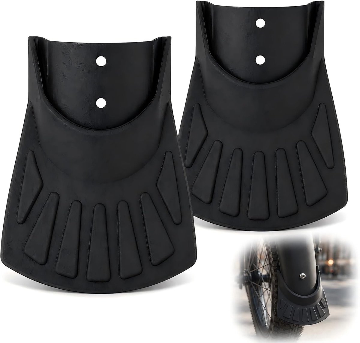 Hondenmand fiets bagagedrager - Zwart - 10,5 x 8 cm - Rubber spatbordverlenging achter - Voor MTB, racefiets en stadsfiets