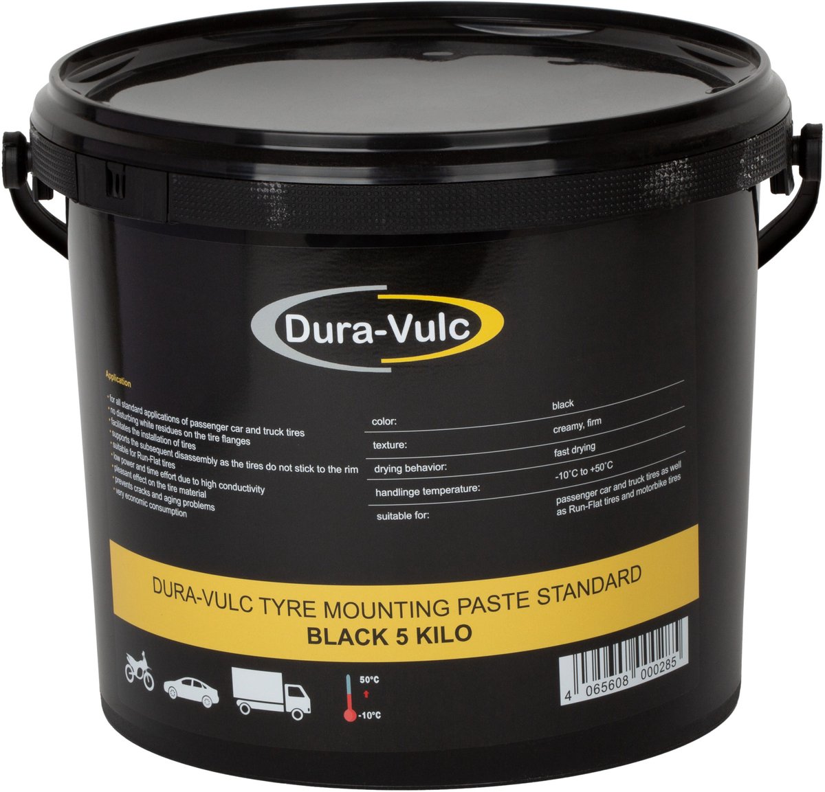 Dura-Vulc banden montagepasta | Standard zwart 5kg