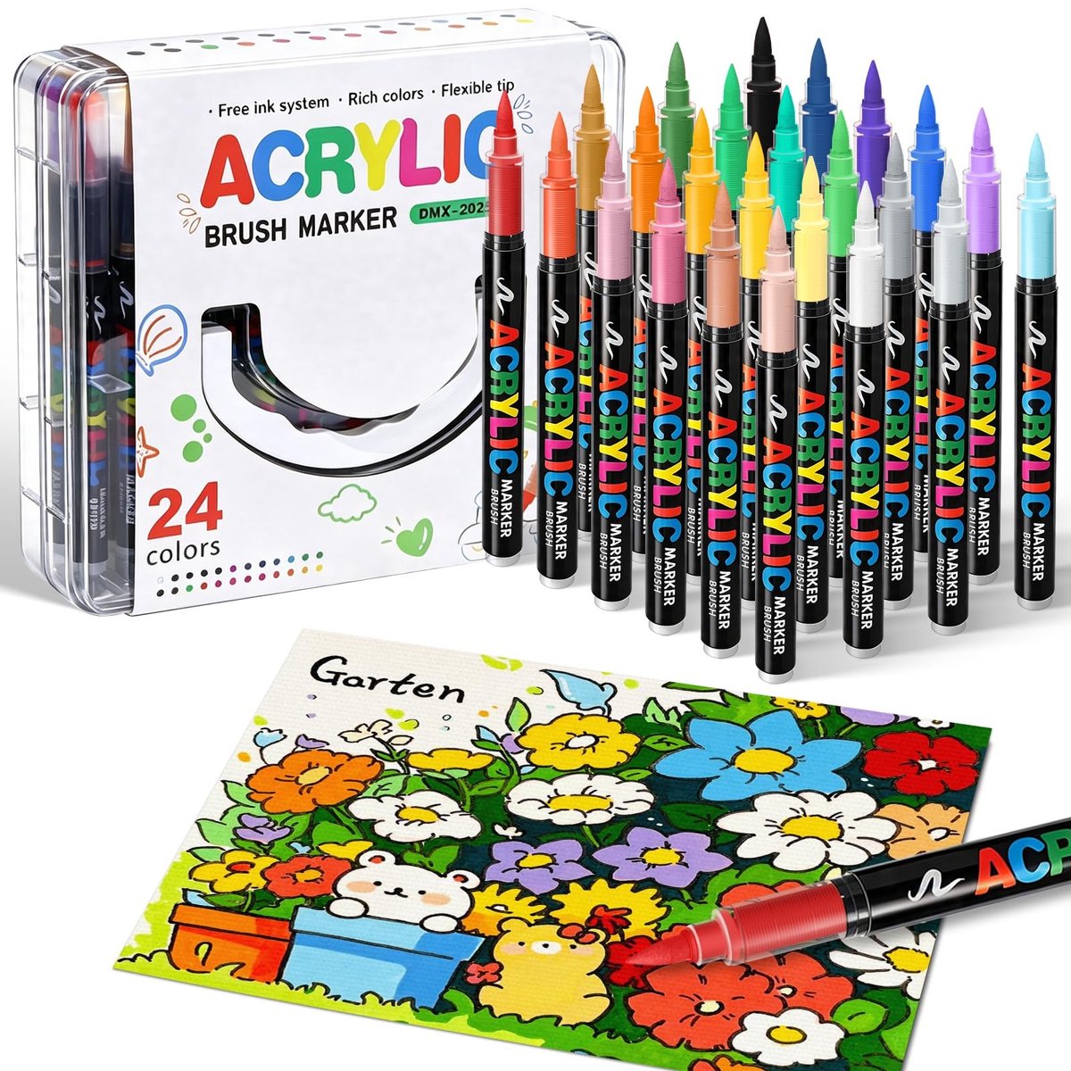 Omgoods - Acrylmarkeerset met 24 Alcoholmarkers