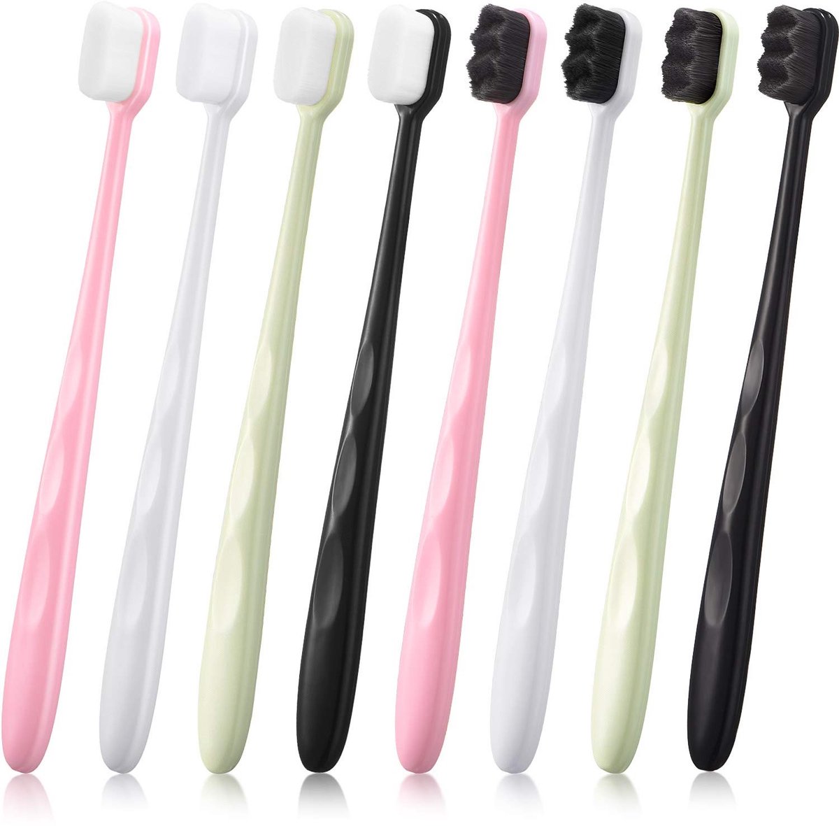 Omgoods - Set van 8 Extra Zachte Tandenborstels voor Volwassenen