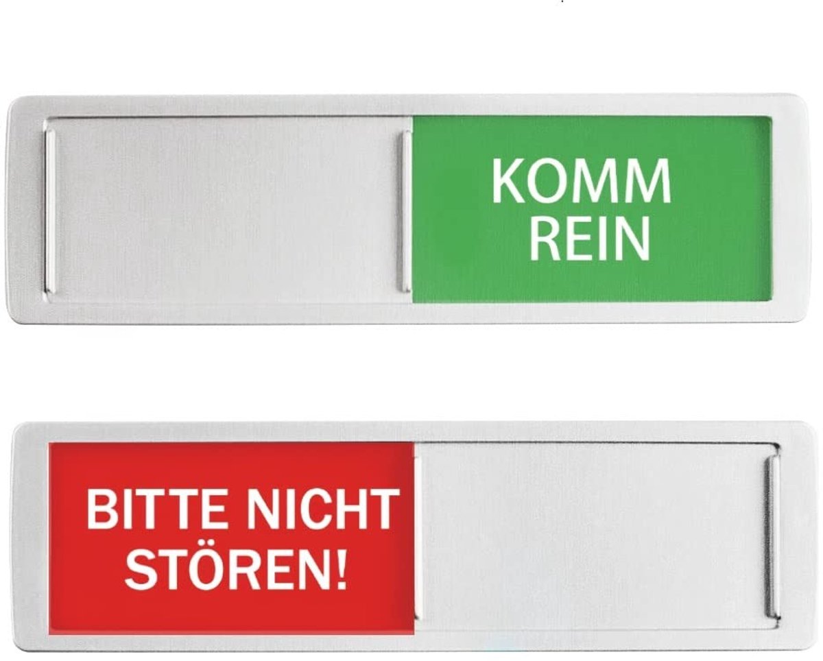 Omgoods - Deurplaat met Slider voor Privacy en Statusaanduiding